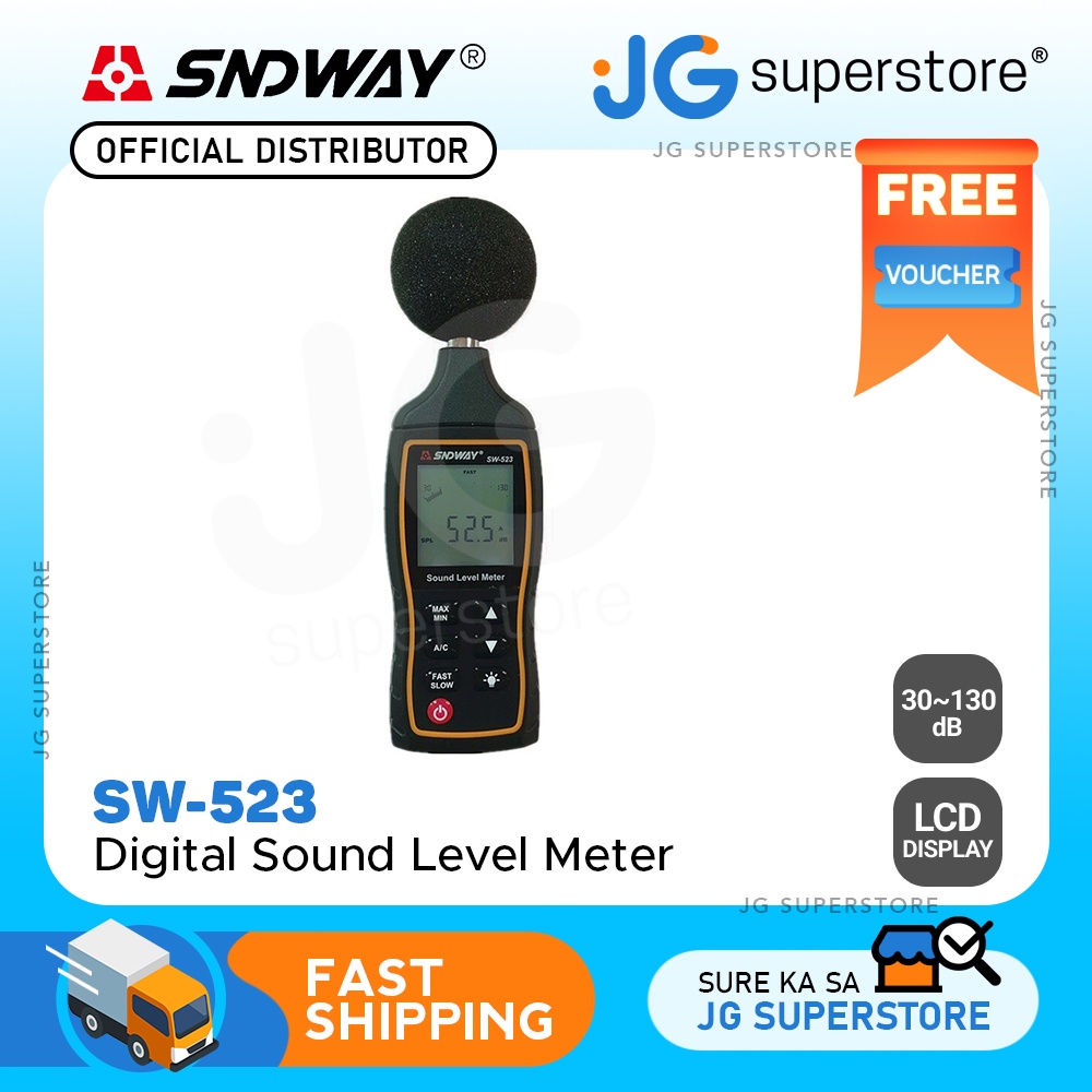 Sndway SW-523 Digital Sound Level Meter Measuring Instrument with LCD ...