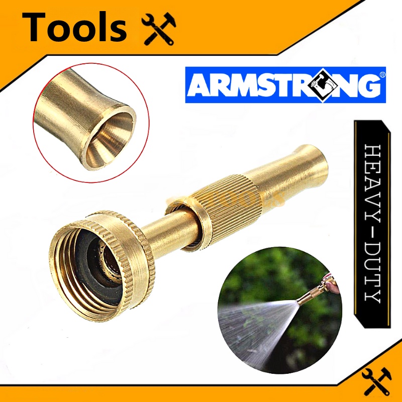 Brass Hose Nozzle High Pressure Garden Water Spray Gun Adjustable ...