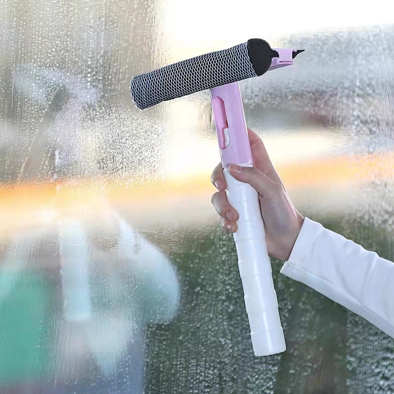 Handle Clean Brush Window Cleaner Double Side Wipe Glass Squeegee With ...