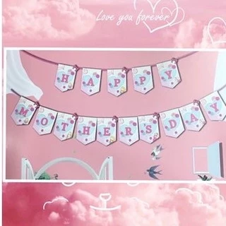 ZTHMOE72x43inch Fabric Happy Mother's Day Backdrop Watercolor Floral Butterfly Photography Background Mom Lady Grandma Party Decorations Photo Banner Booth Props