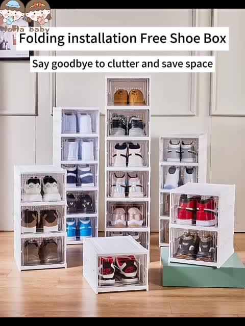 Haha Baby Shoe Box Storag Organizer Foldable Stackable Shoe Rack ...