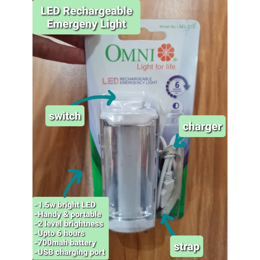 Omni led deals rechargeable emergency light