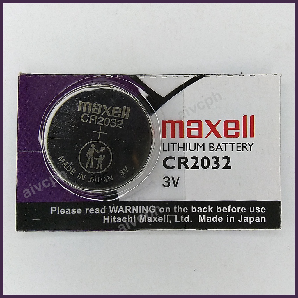 Maxell CR2032 Battery 3V Lithium Coin Cell Button CR 2032 CR-2032 ...