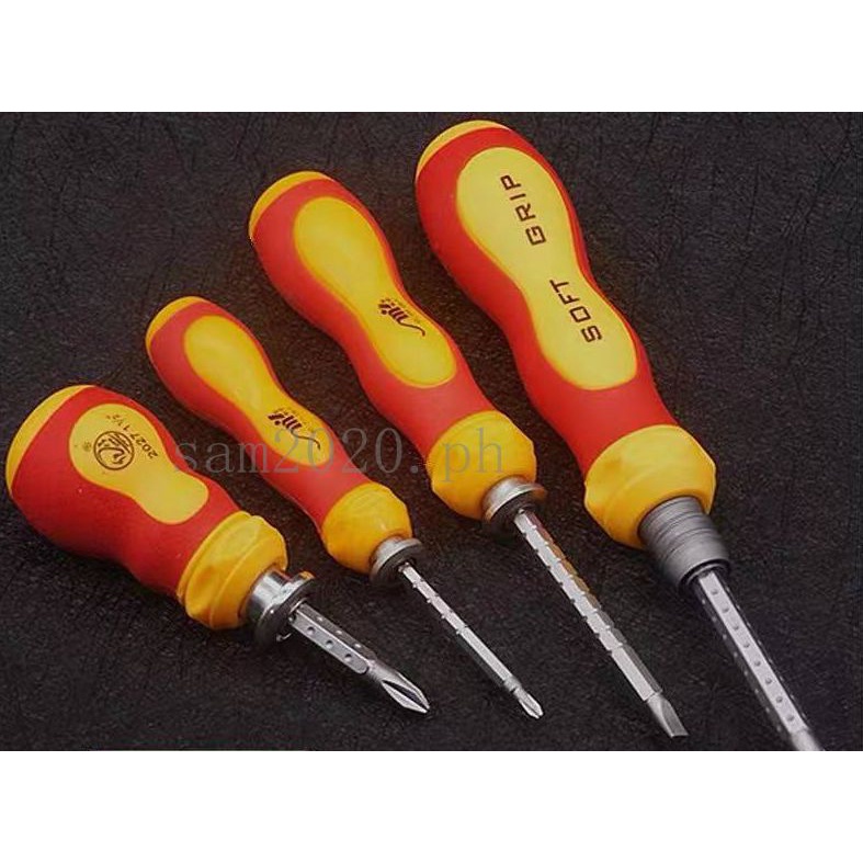 COD 1Pcs Telescopic screwdriver Manual dual-use magnetic Slotted ...