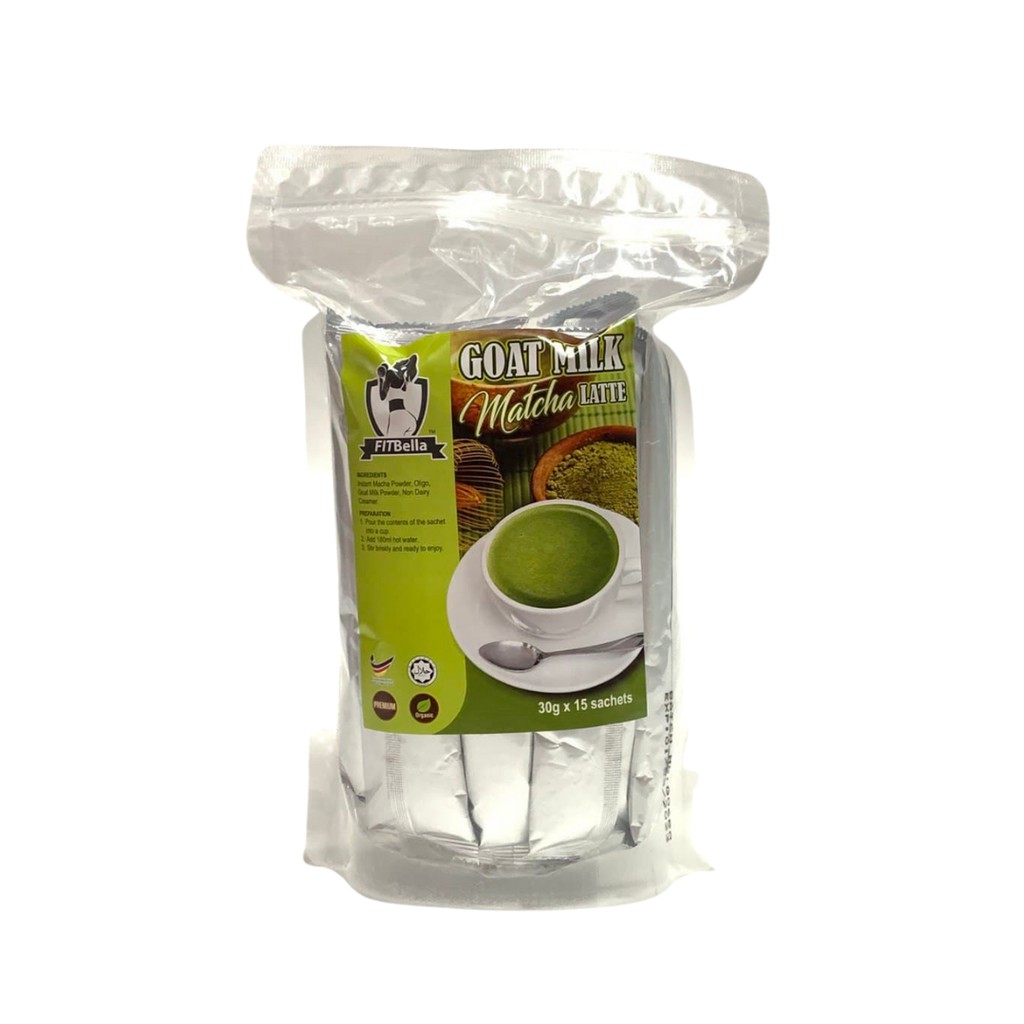 FITBella Goat Milk Matcha Latte 30g x 15 Sachet 450g | Shopee Philippines