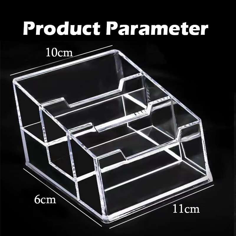 Clear Acrylic Plastic Desktop Business Card Holders Display Stands 