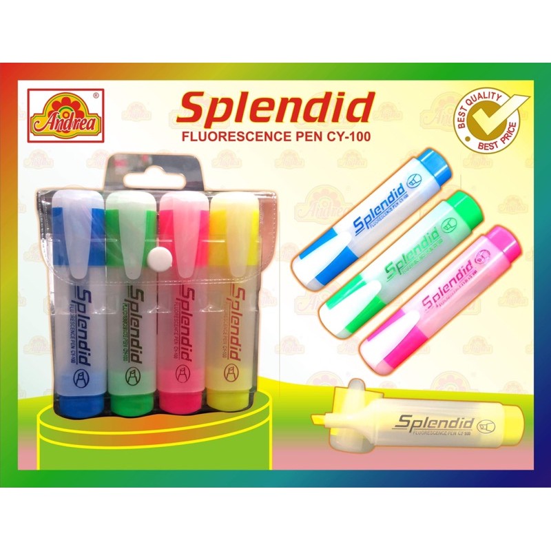 Highlighter Splendid One Set of 4 unique colors Shopee Philippines