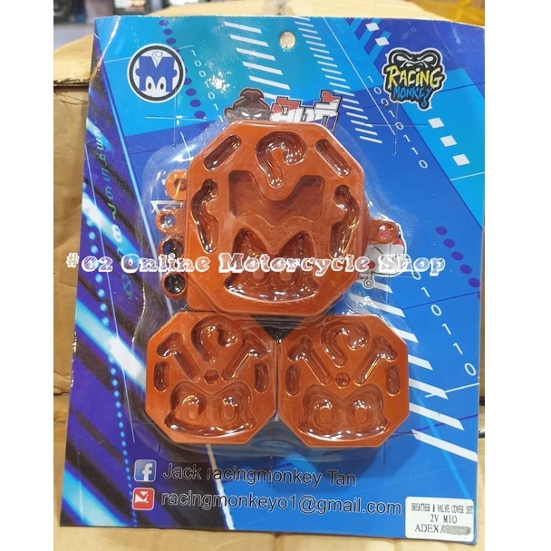 Racing Monkey 2V Tappet & Breather Cover Set for Mio Sporty, FinoCarb ...