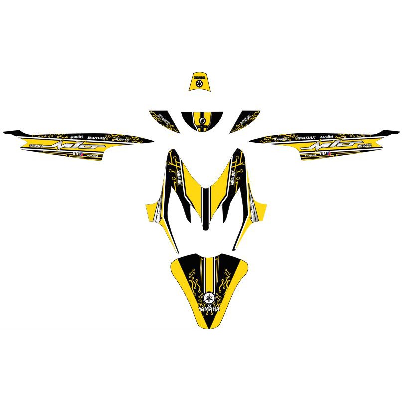 Decals, Sticker, Motorcycle Decals for Yamaha Mio sporty 039,Sporty,yellow  | Shopee Philippines