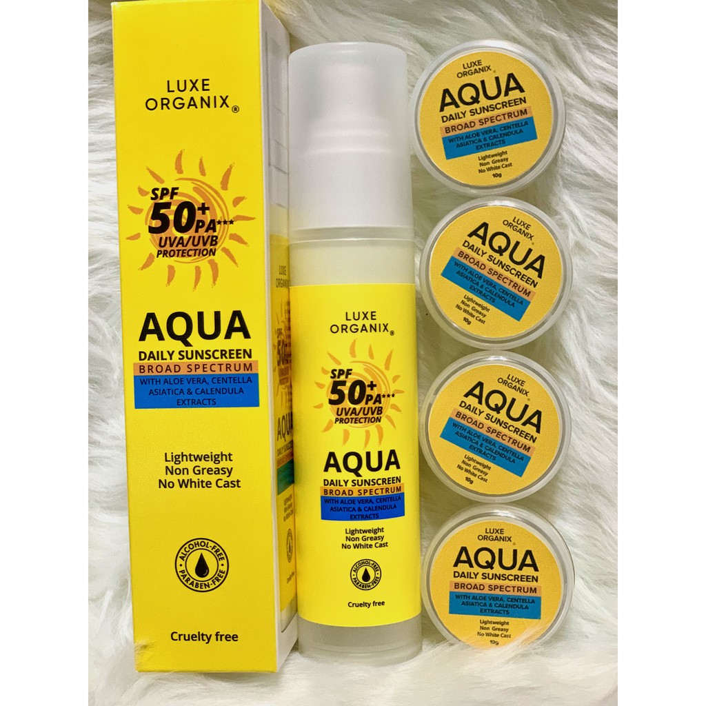 LUXE ORGANIX Daily Aqua Sunscreen | Shopee Philippines