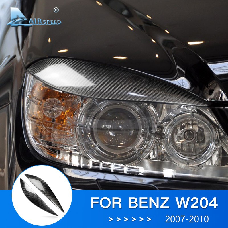 Carbon Fiber for Mercedes Benz W204 C300 Accessories Car Headlight ...