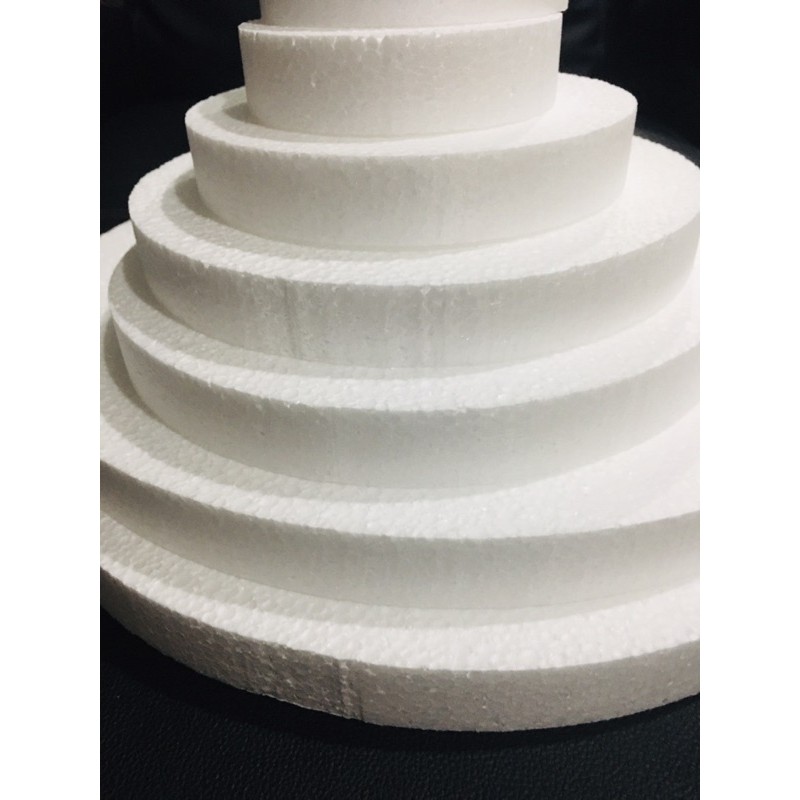 [PACK OF 3] Cake Styro Base Board | Round | 6x1
