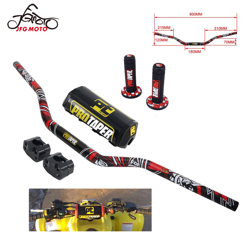 JFG MOTO Motorcycle 28MM Universal Handlebar with Handle Grip Fat Bar ...