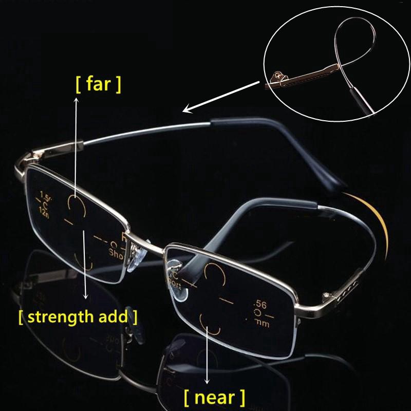 Titanium Metal Progressive Multifocal Lenses Reading Glasses for Men ...