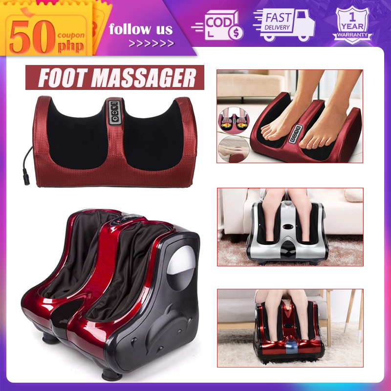 New Electric Foot Massager Knead Rolling Vibration Foot Calf Shiatsu