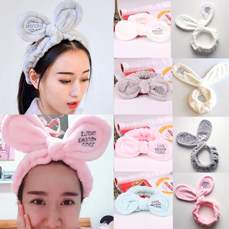 Women Big Ears Comfortable Wash Face Hair Holder Elastic Headband Girls