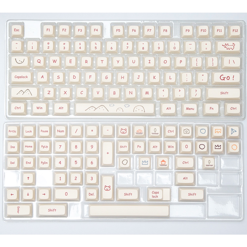 135 Keys Arctic Circle Keycaps Cherry Profiles PBT Dye-Sublimation For ...