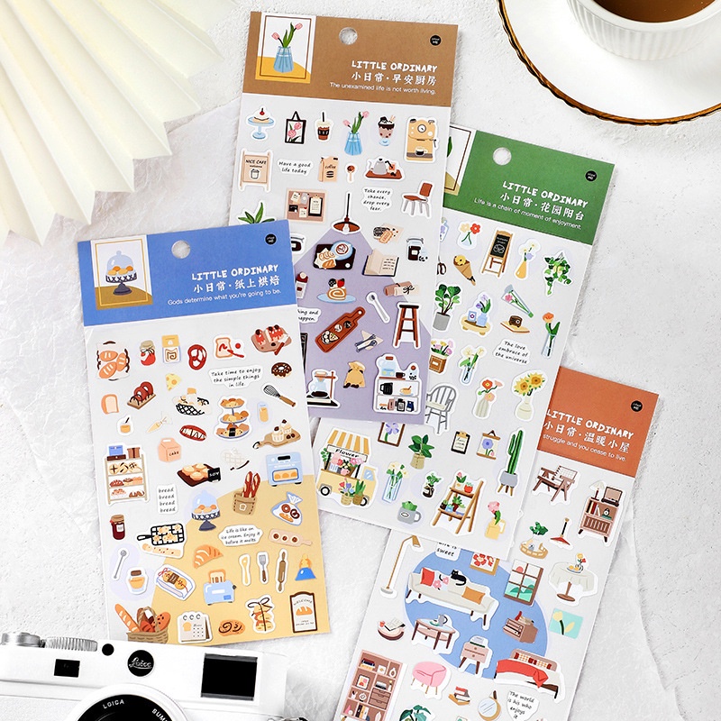 Diy Cute Food Warm Home Decorative Diary Album Calendar Adhesive ...