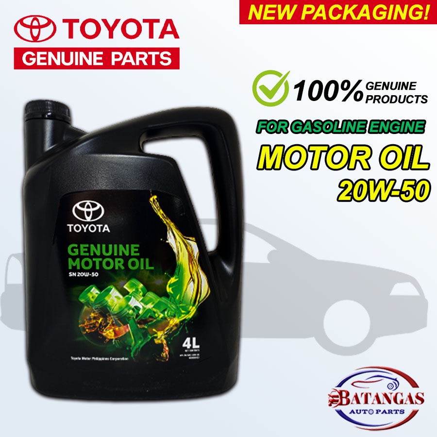 ORIGINAL TOYOTA MOTOR OIL GASOLINE 20W-50 PN:08880-83429 4LITERS ...