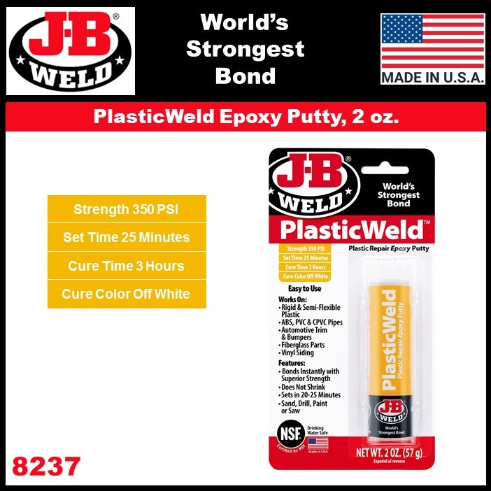 JB WELD / J-B Weld PlasticWeld Epoxy Putty, 2 Oz. - 8237 | Shopee ...