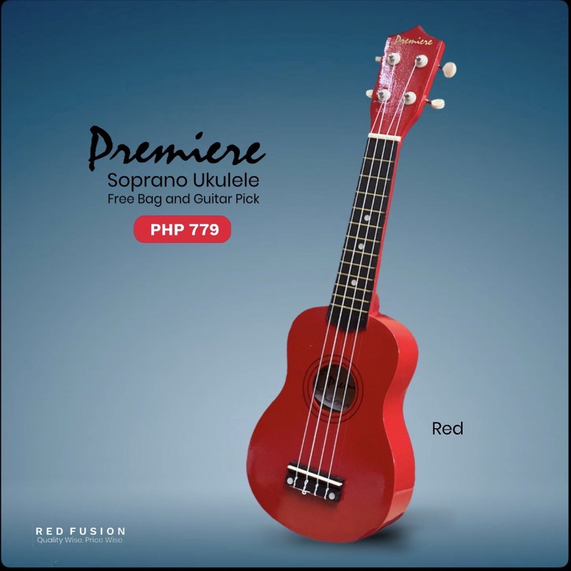 Premiere Soprano Ukulele Red Shopee Philippines