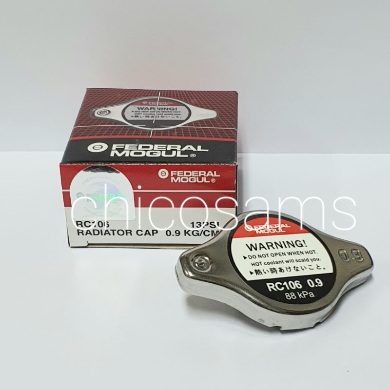 Federal Mogul Radiator Cap RC106 0.9 kg/cm2 (CHAT FIRST BEFORE ORDERING ...