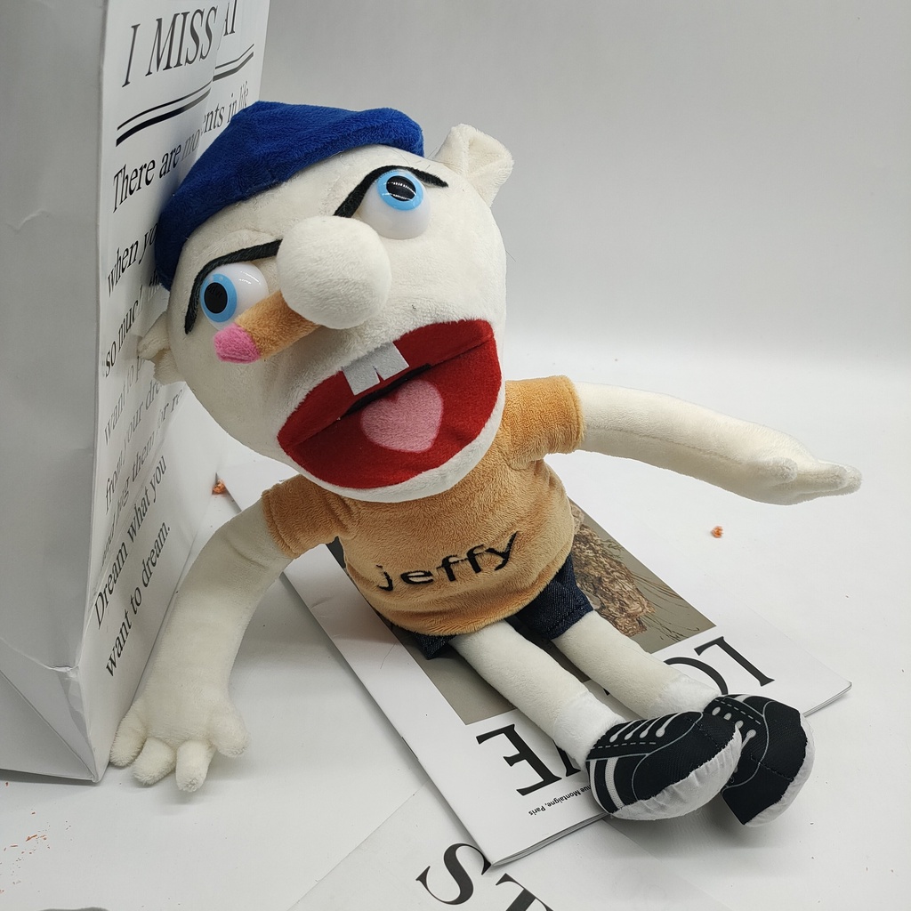 38cm Jeffy Puppet New Cartoon Jeffy Plush Puppet House Of Dolls Soft Stuffed Peluche Jeffy Doll
