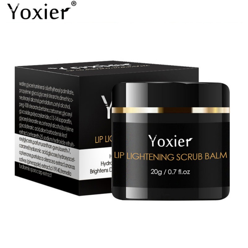 Yoxier Lip Lightening Scrub Balm Exfoliating Moisturizing Anti Chapped Lip Care Cream 20g