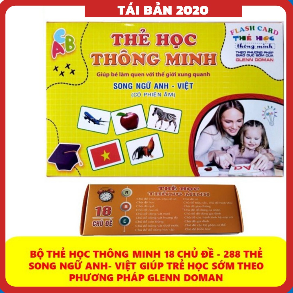 Smart Learning Card Set with 18 Topics, large, bilingual English ...