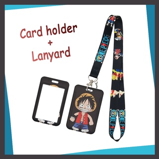 ONE PIECE Luffy Credential Holder Keychains Neck Lanyard For Pass Card  Credit Card Holder Cosplay Anime Accessories