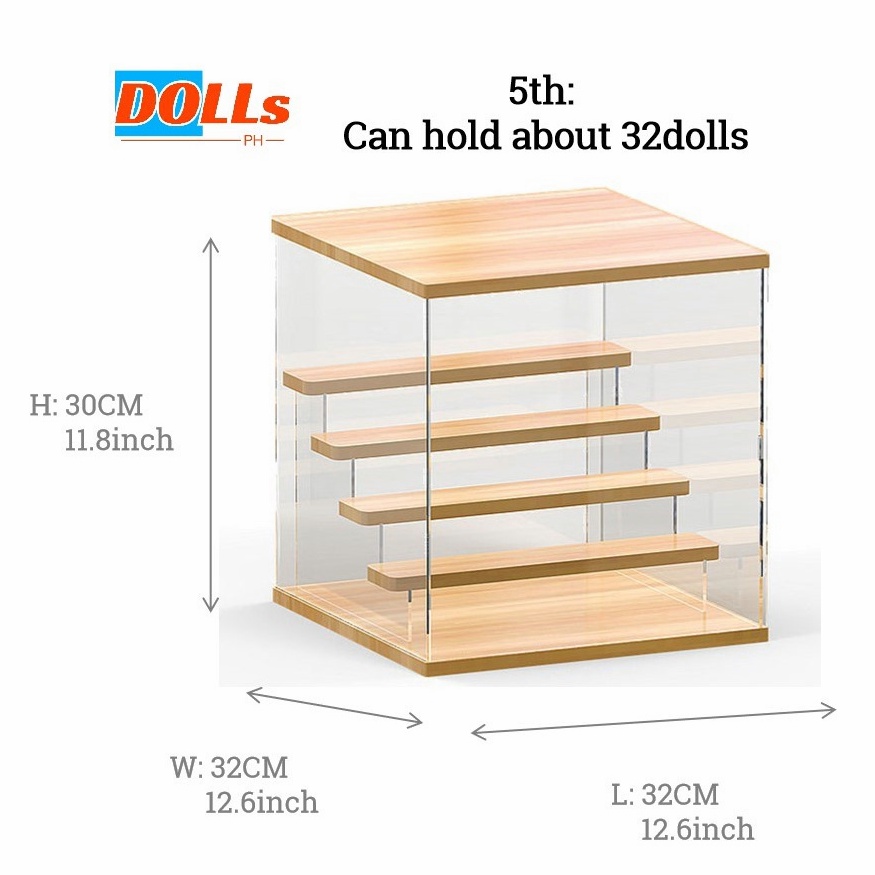 Acrylic Display Rack Riser with Lights Dustproof Detachable Action ...