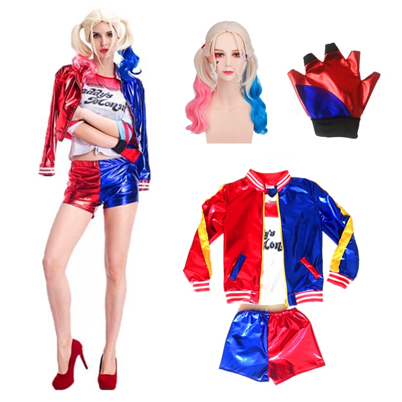 Women Harley Quinn Cosplay Joker Costumes Suicide Squad Clothes