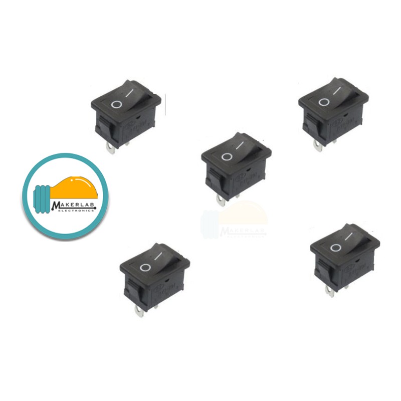 SPST KCD11 Miniature Rocker Switch - 5Pcs | Shopee Philippines
