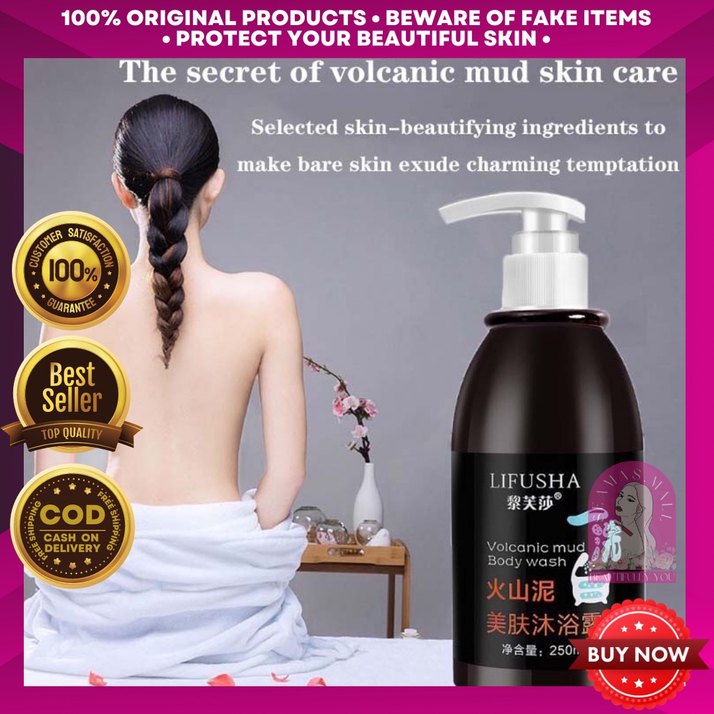 SEAMAS 100 ORIGINAL LIFUSHA VOLCANIC MUD BODY WASH 250ml TRENDING