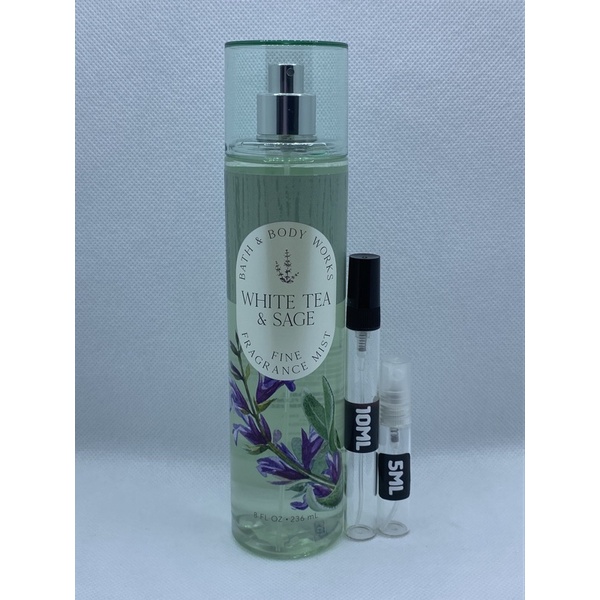 Bath and Body Works WHITE TEA AND SAGE Mist Decant / Refill (10mL / 5mL