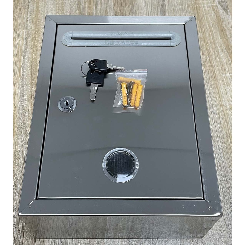 Wall Mount Lockable Mailbox – Stainless Steel, Modern Design, Black Or White
