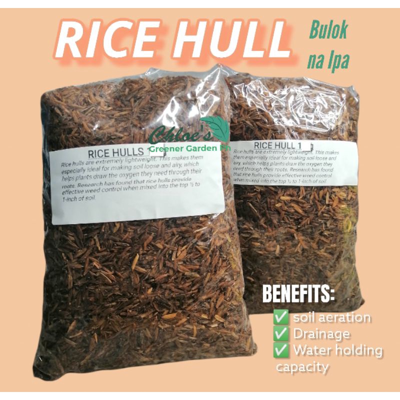 RICE HULL BULOK NA IPA for SOILLESS POTTING MIX GARDEN SOIL BACKYARD ...