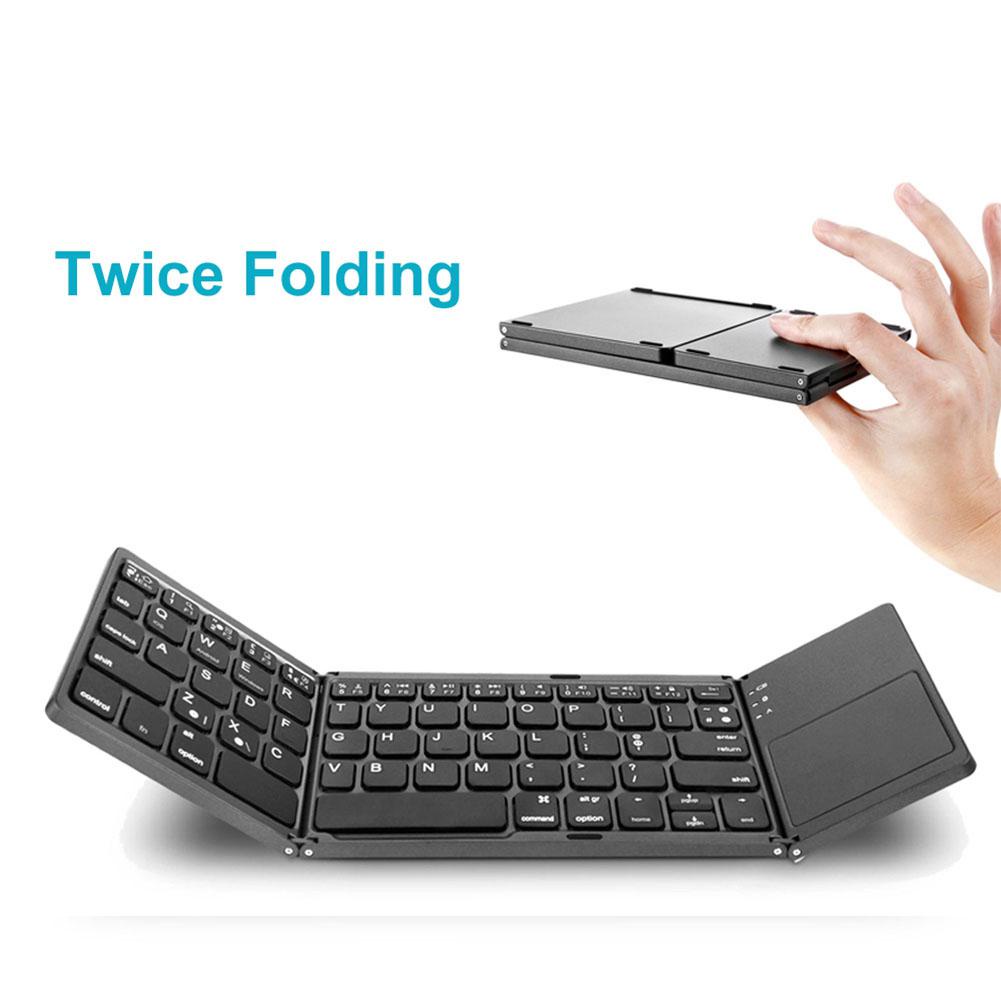 Rollable Keyboard Portable Mini Three Folding Bluetooth Keyboard ...