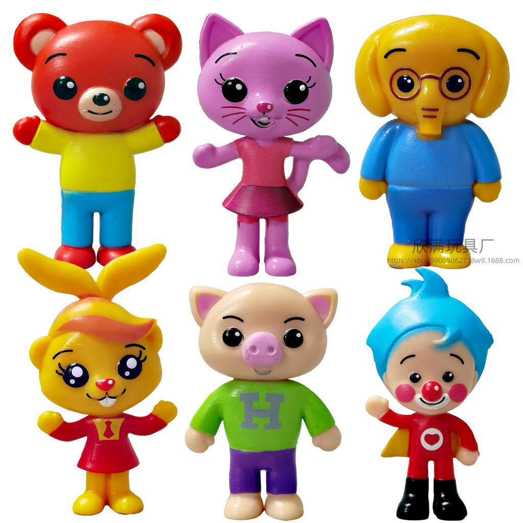 6pcs Plim Plim Figures Hero Heart Dolls Ella Cartoon Dolls Kit Children ...