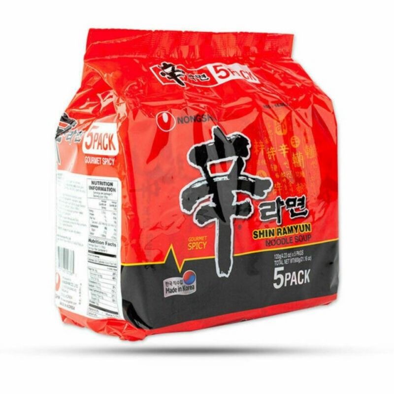 Shin Ramyun Spicy Noodles 5pcs/pack | Shopee Philippines