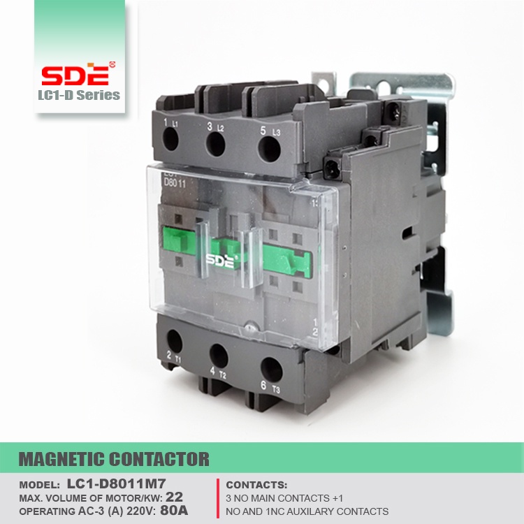 SDE MAGNETIC CONTACTOR SC1-D8011M7 (SC1-D Series) New Series | Shopee ...