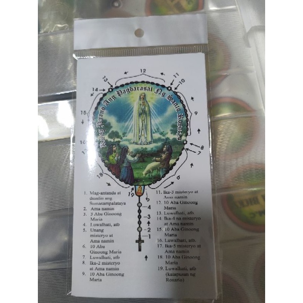 Rosary Guide English / Tagalog | Shopee Philippines