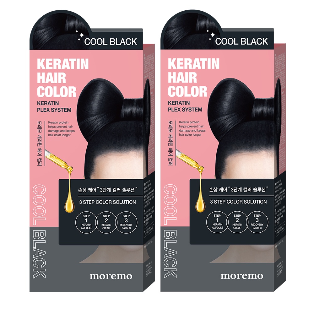 Moremo Keratin Hair Color (Formula1 60g + Formula2 60g) Shopee