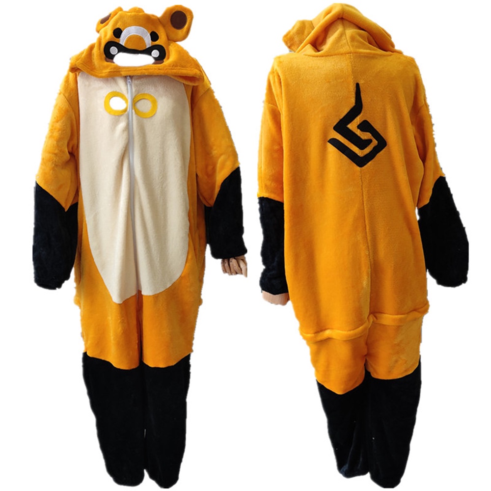 Game Genshin Impact Xiangling Guo Ba Cosplay Costume Kigurumi Adult 