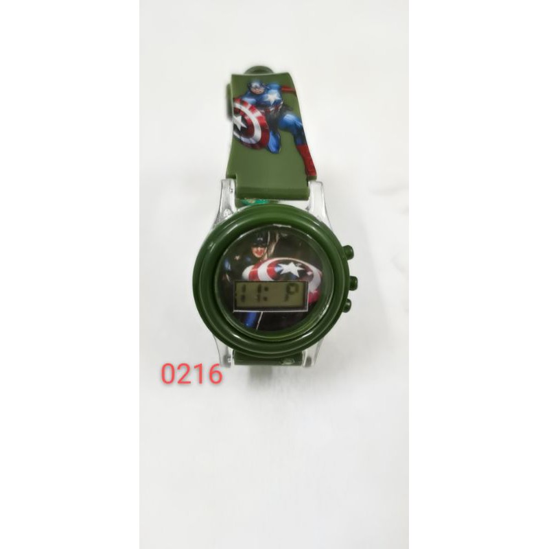 COD Marvel Captain America Character Wristwatch/Watch for Kids | Shopee ...