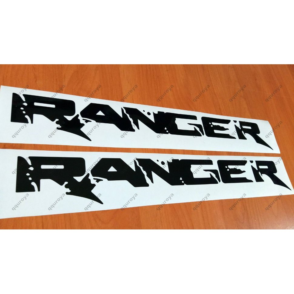 1PC Car Sticker Ford Ranger Side Bed Lettering Decals Sticker Black ...
