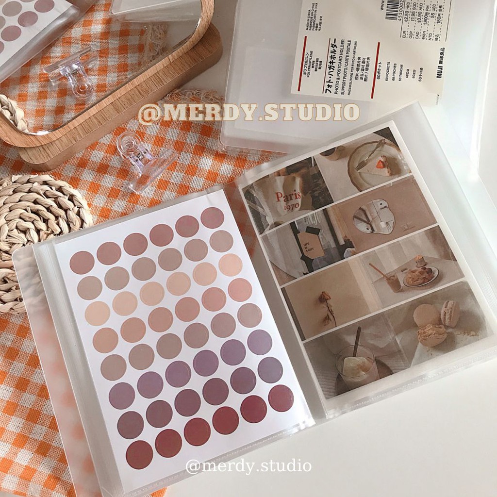 Genuine MUJI sticker storage book, card book - real photo, with bill ...