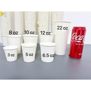 Small Paper Cup, 3, 4, 5, 6.5 oz, 50 PIECES, Drinking Service Cups, , White