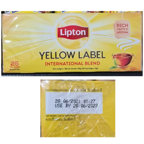 Lipton Yellow Label Tea (25 Tea Bags) Expiry June 2023 Shopee