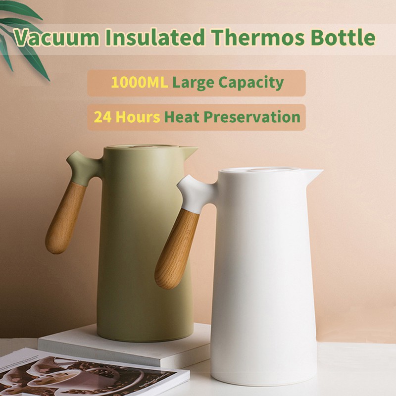 INS Thermos Vacuum Flask Tumbler Thermal Kettle 1L/1000ml Glass
